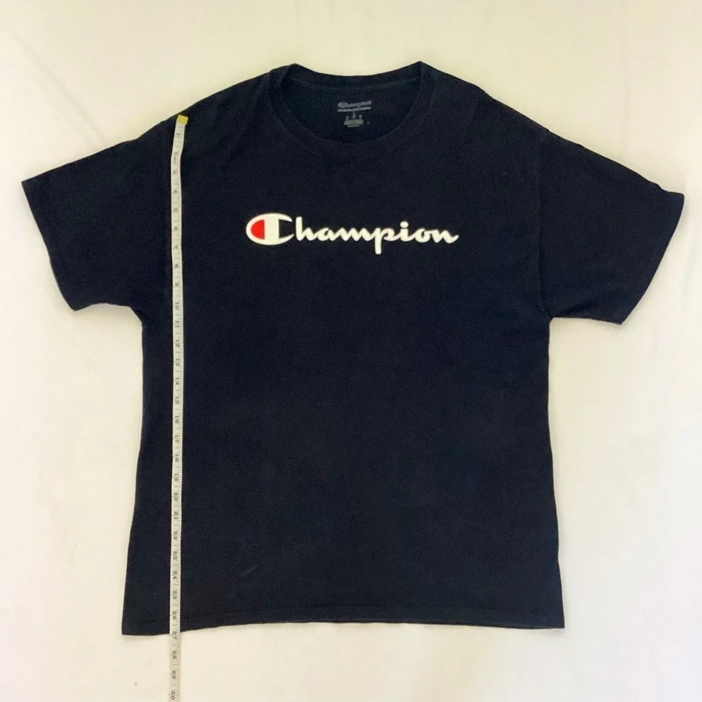 Champion Authentic Athleticwear Classic Logo T-Shirt Black Men's Large L - Picture 5 of 6